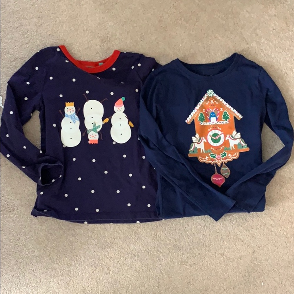 Winter holiday shirt bundle 5-6 mini boden